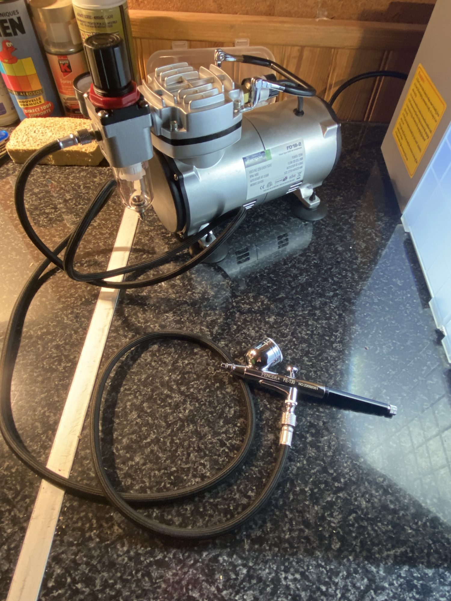 kit aérographe avec compresseur